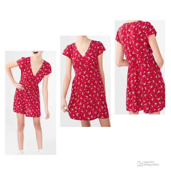 AEROPOSTALE Floral V-Neck Shirt Dress - Picture 1 of 5